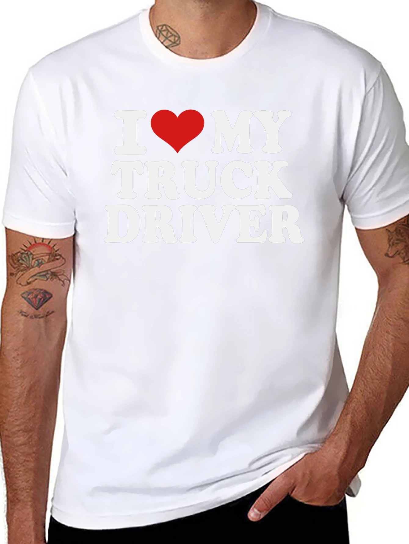 I Love My Truck Driver Tee - Trucker Gift