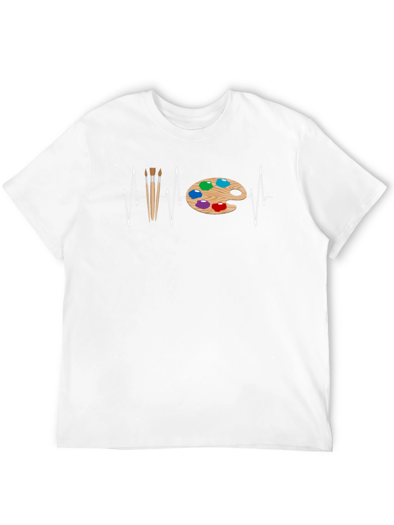 Artist Heartbeat T-Shirt - Painting Palette & Brush Design