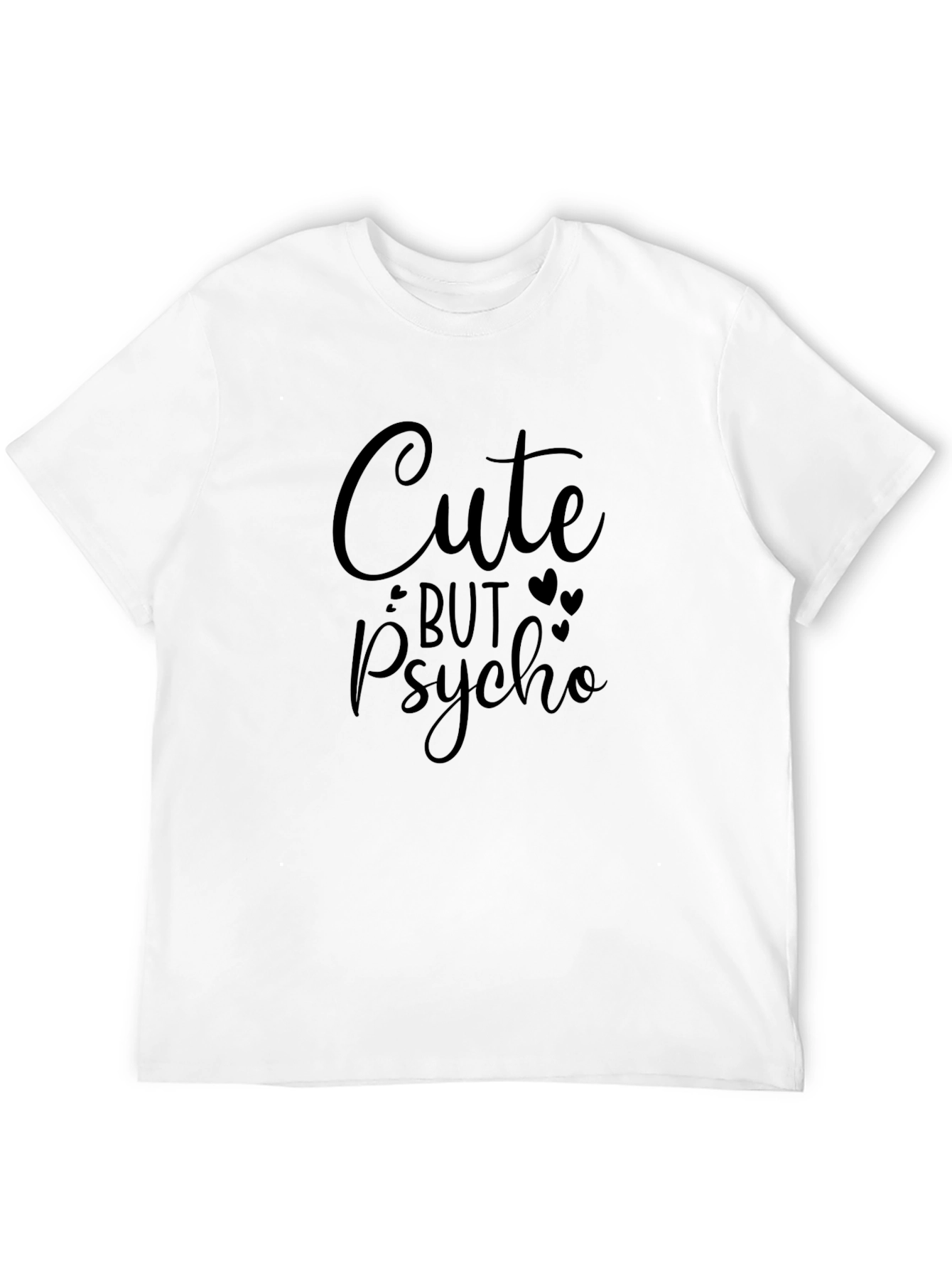 Cute But Psycho Graphic Tee - Black Unisex T-Shirt