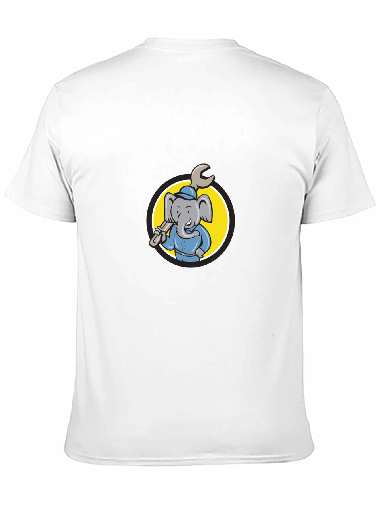 Elephant Mechanic T-Shirt - Cartoon Animal Tee