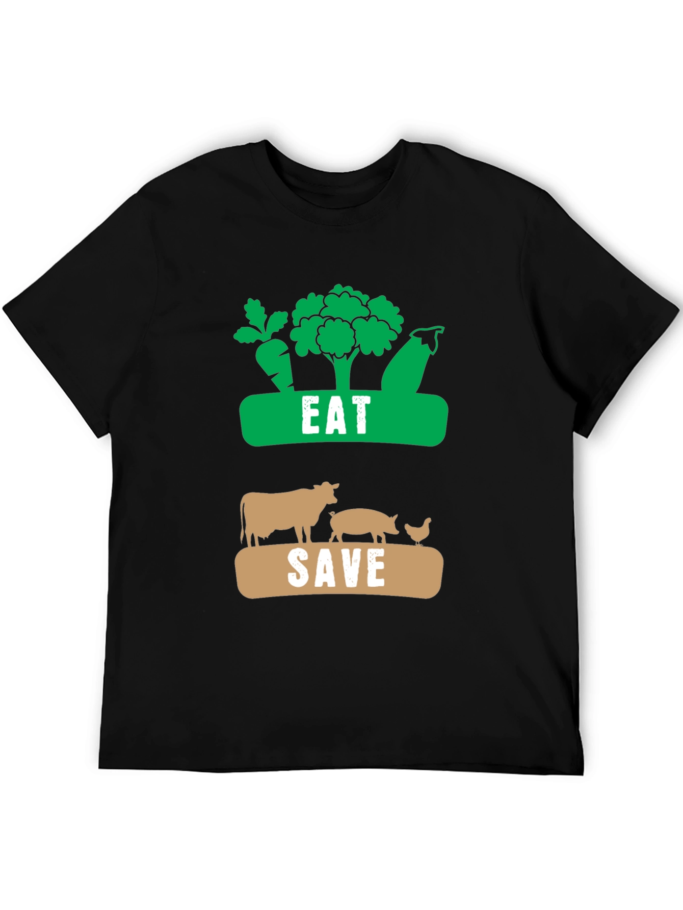 Eat Plants Save Animals Vegan T-Shirt