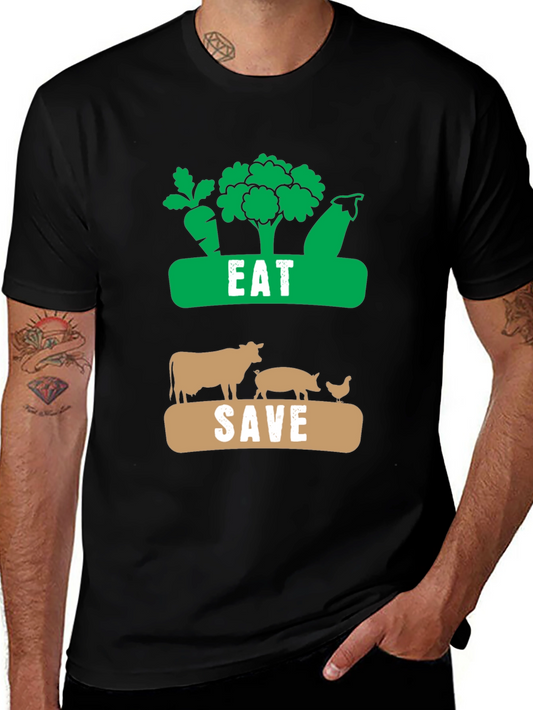 Eat Plants Save Animals Vegan T-Shirt