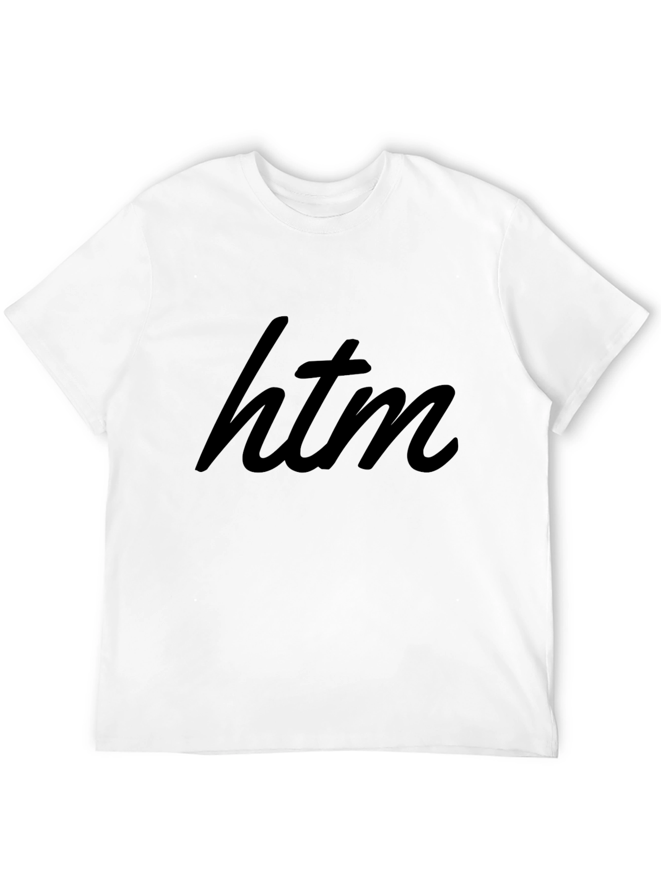 Stylish Black HTM Graphic Tee - Modern Casual Wear