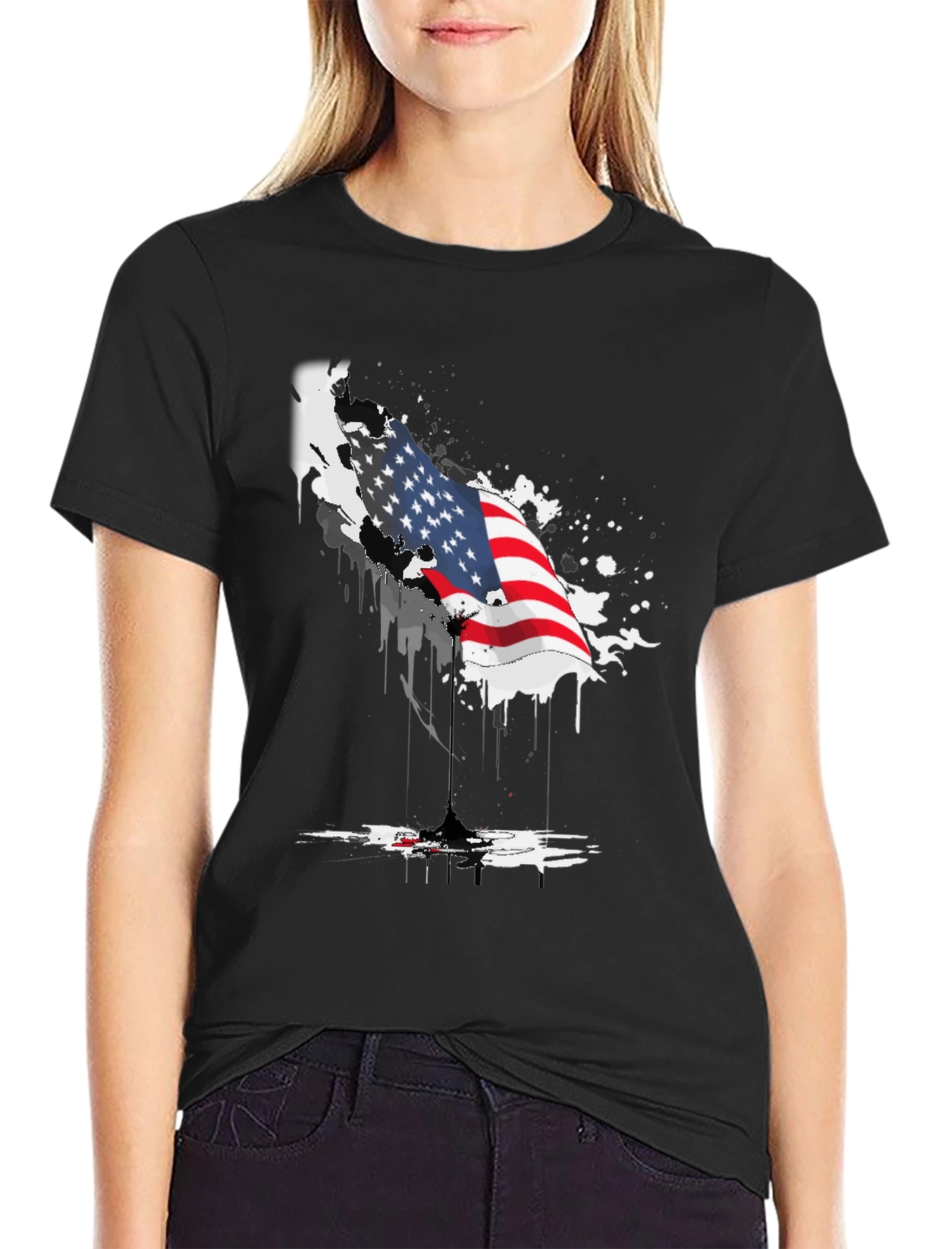 American Flag Graphic Tee - Patriotic Design