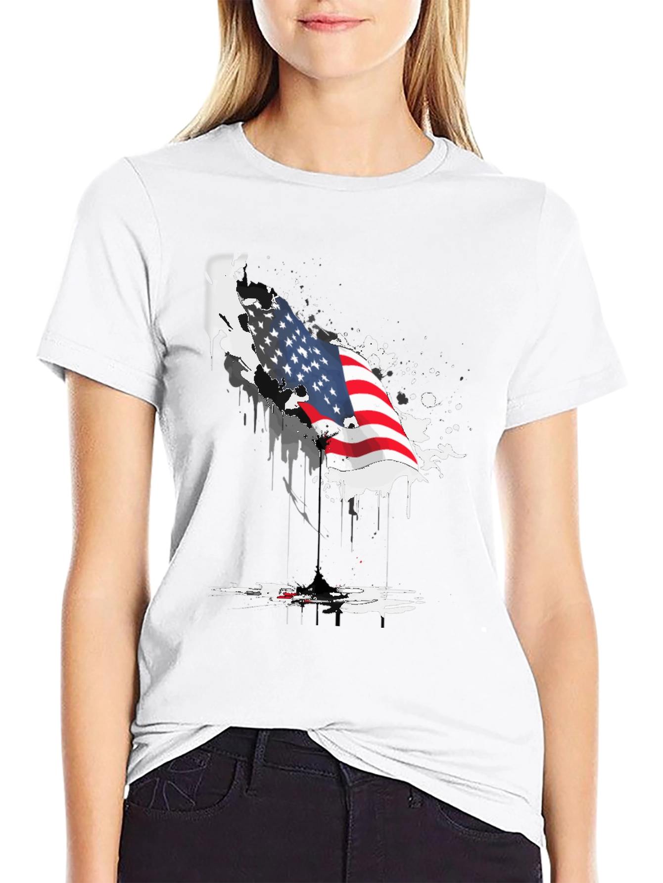 American Flag Graphic Tee - Patriotic Design
