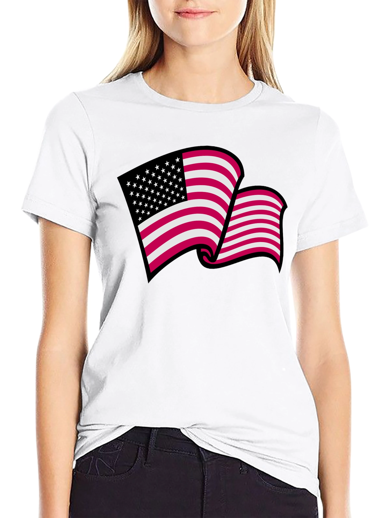 American Flag Graphic T-Shirt