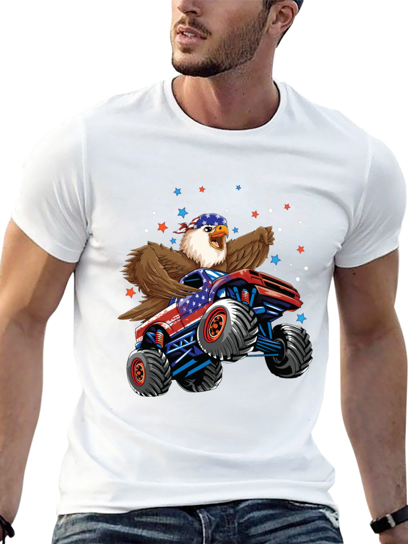 American Eagle Monster Truck Graphic T-Shirt