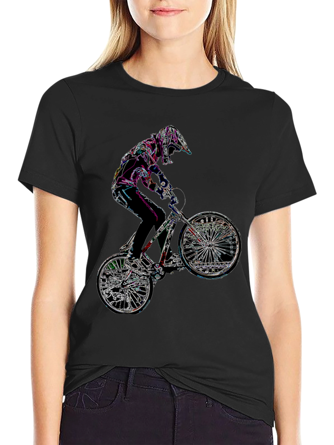 BMX Rider Graphic Tee - Black
