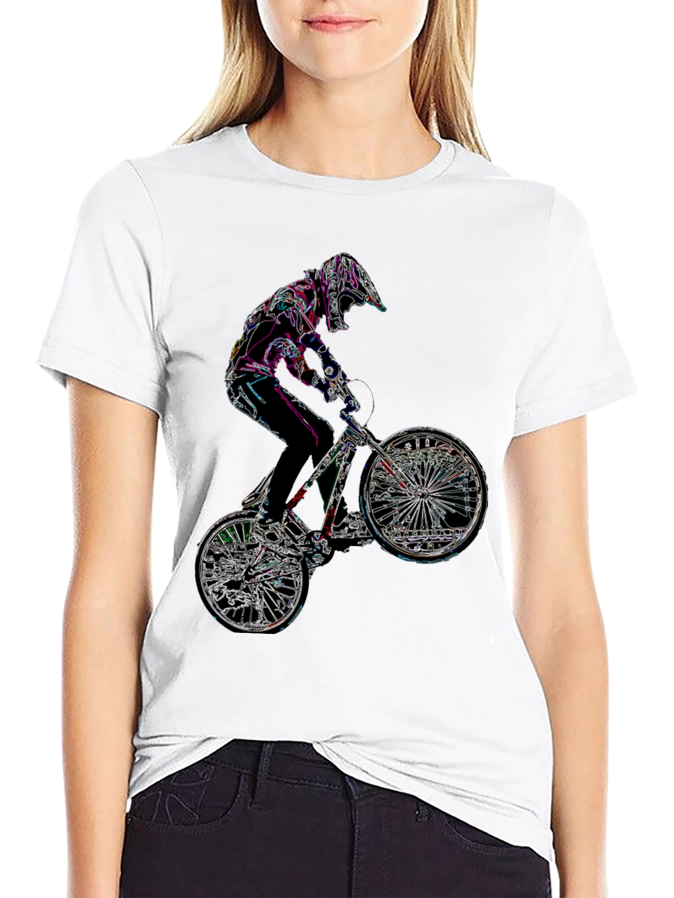 BMX Rider Graphic Tee - Black