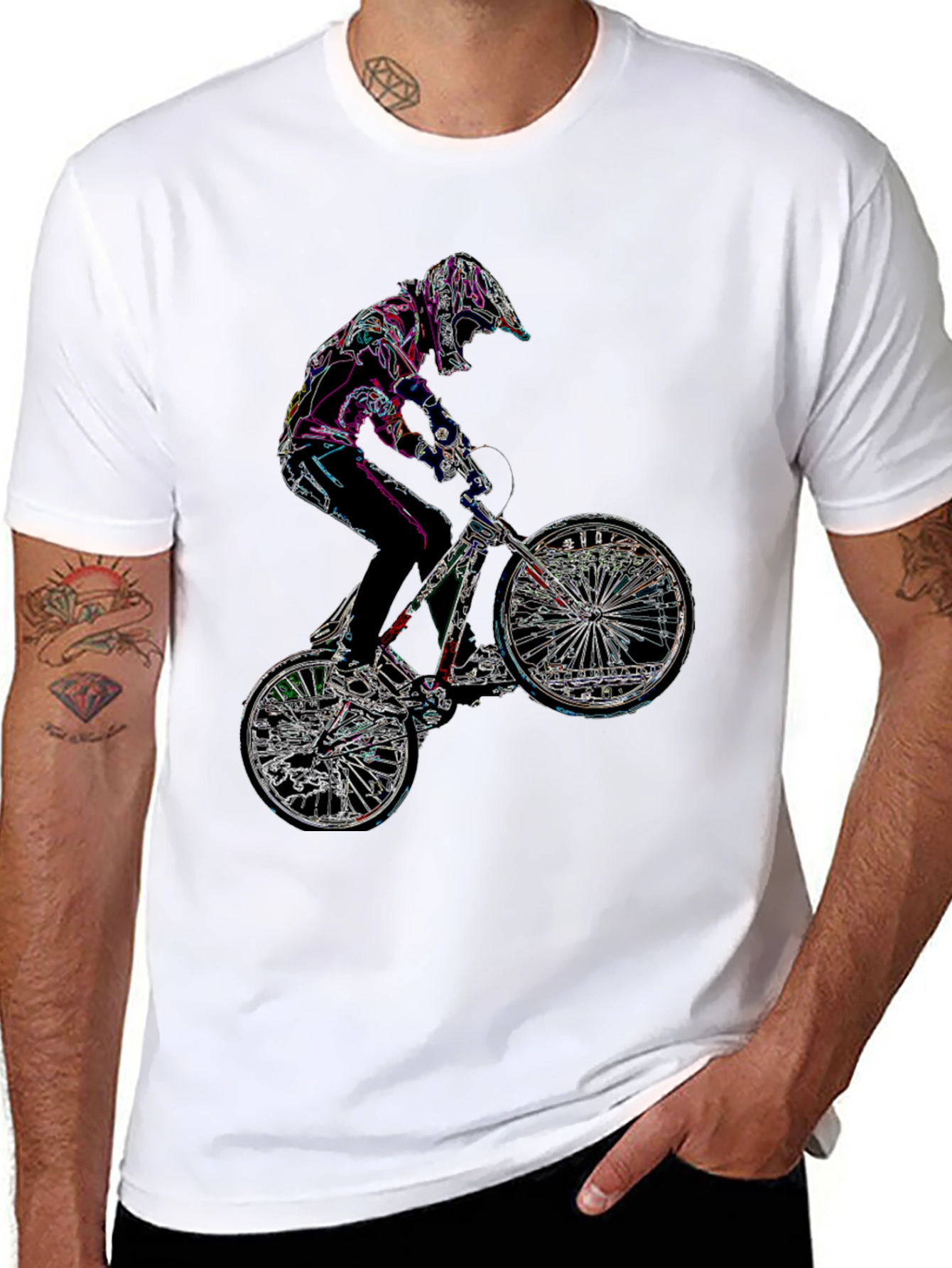 BMX Rider Graphic Tee - Black