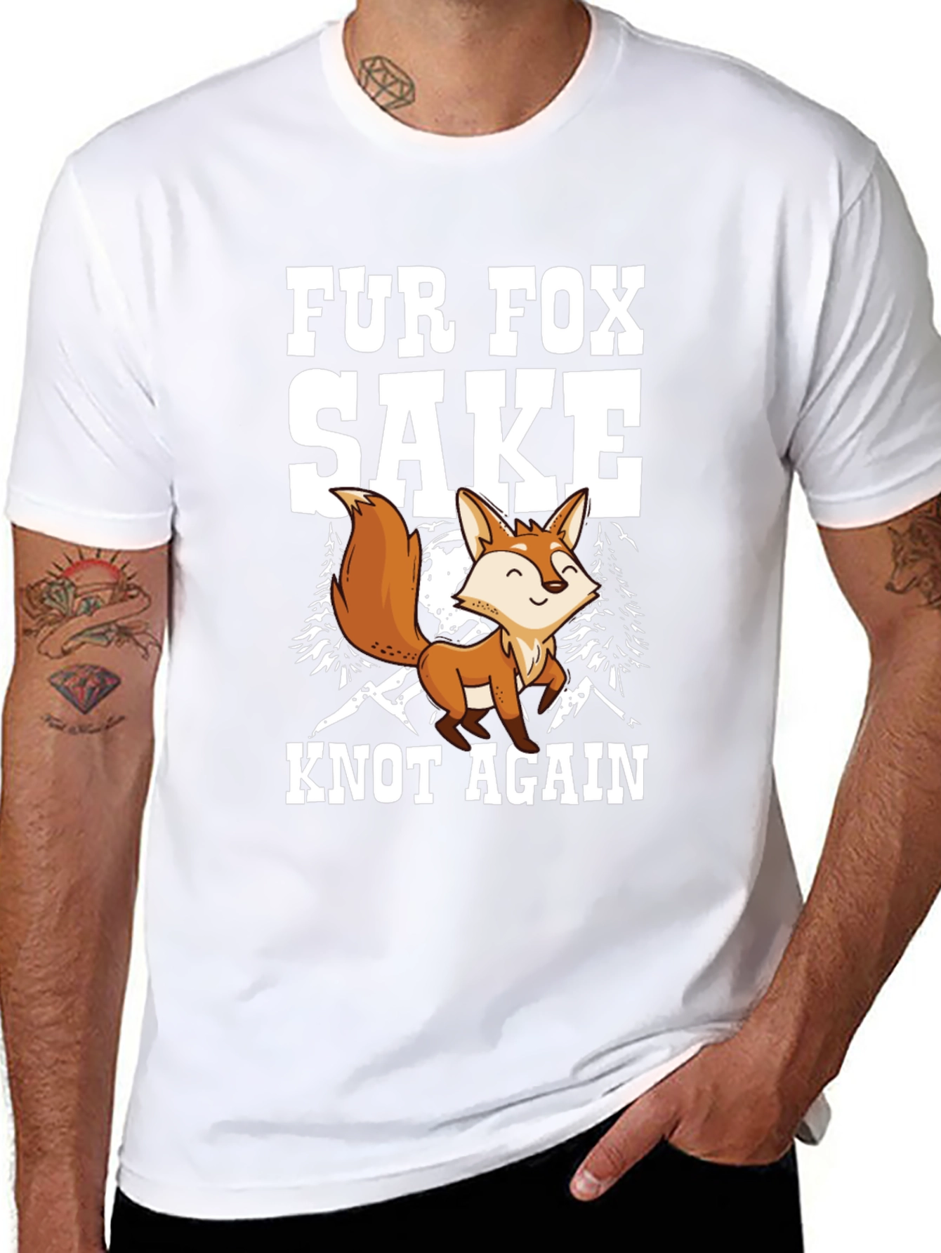 Fur Fox Sake T-Shirt - Knot Again Pun Tee