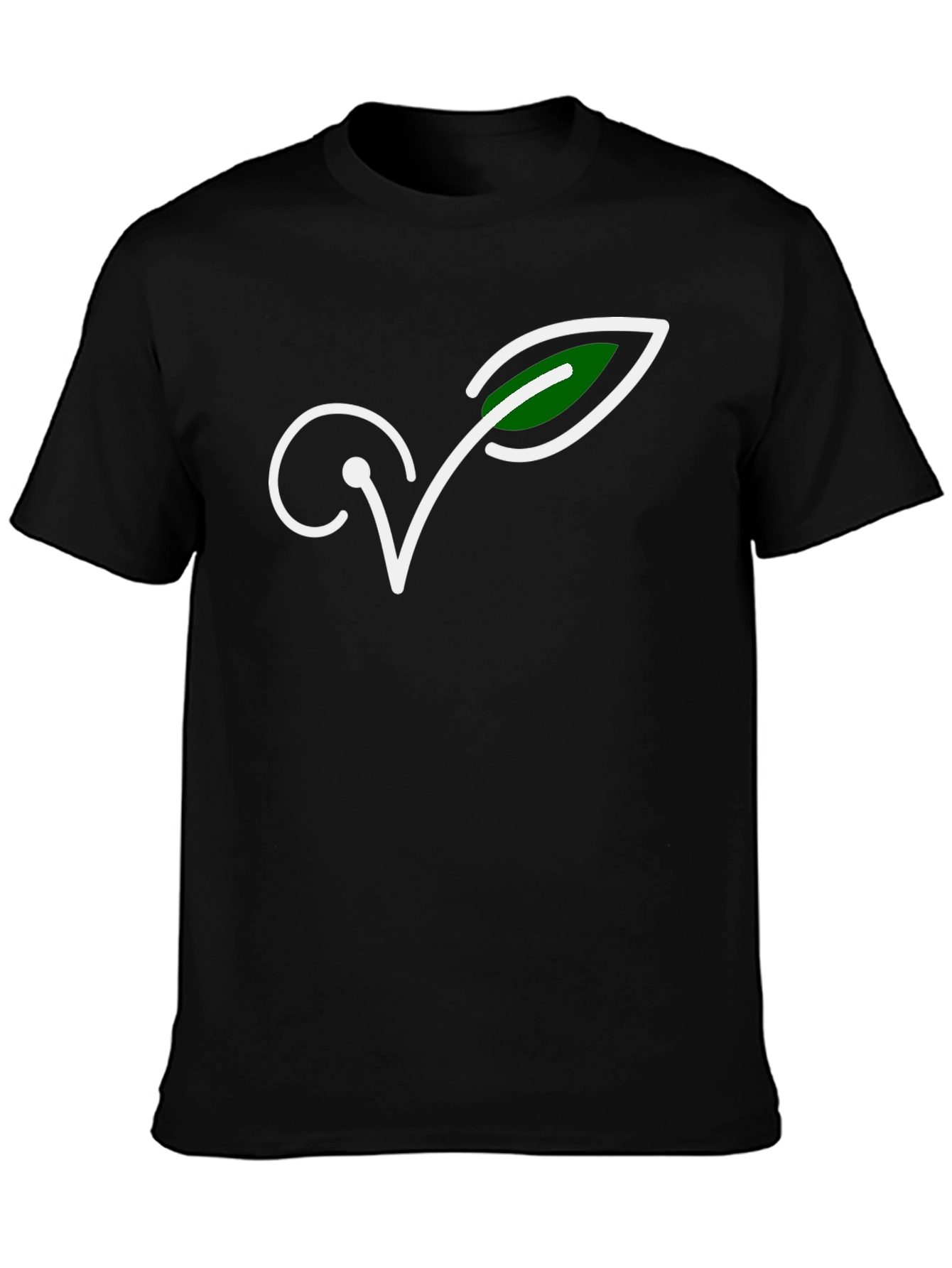 Vegan Symbol T-Shirt - Black Ethical Fashion
