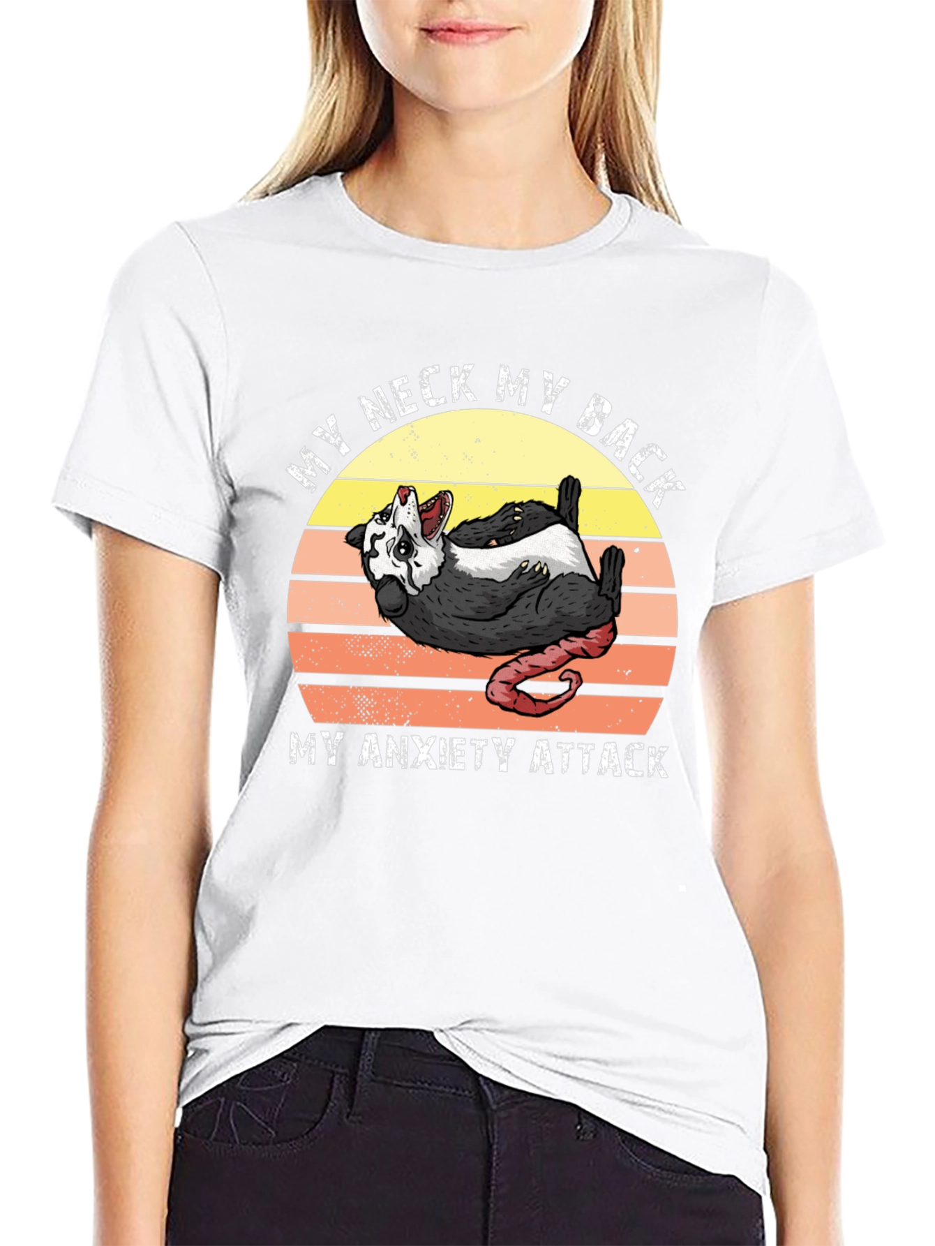 My Neck My Back Anxiety Attack Possum T-Shirt
