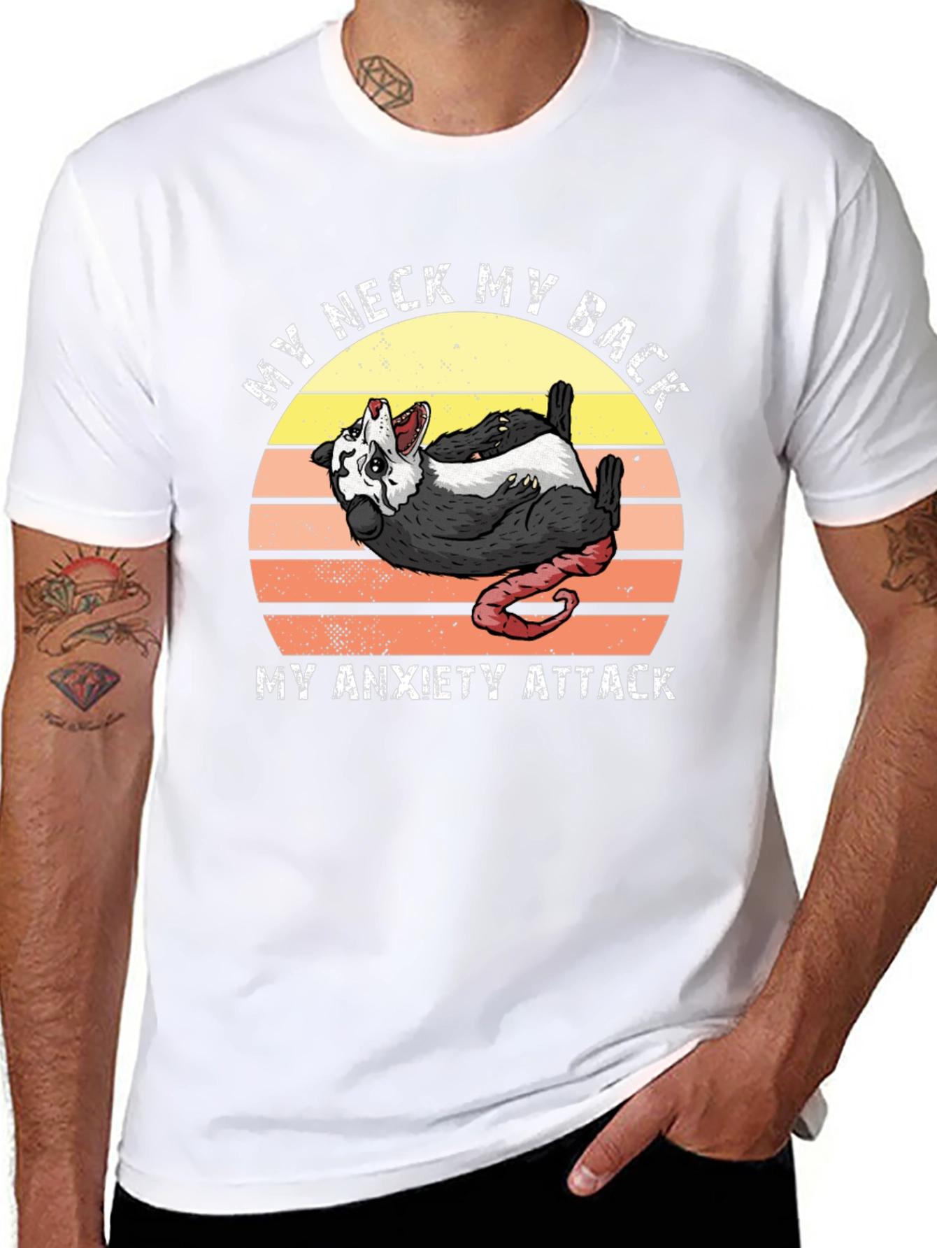 My Neck My Back Anxiety Attack Possum T-Shirt