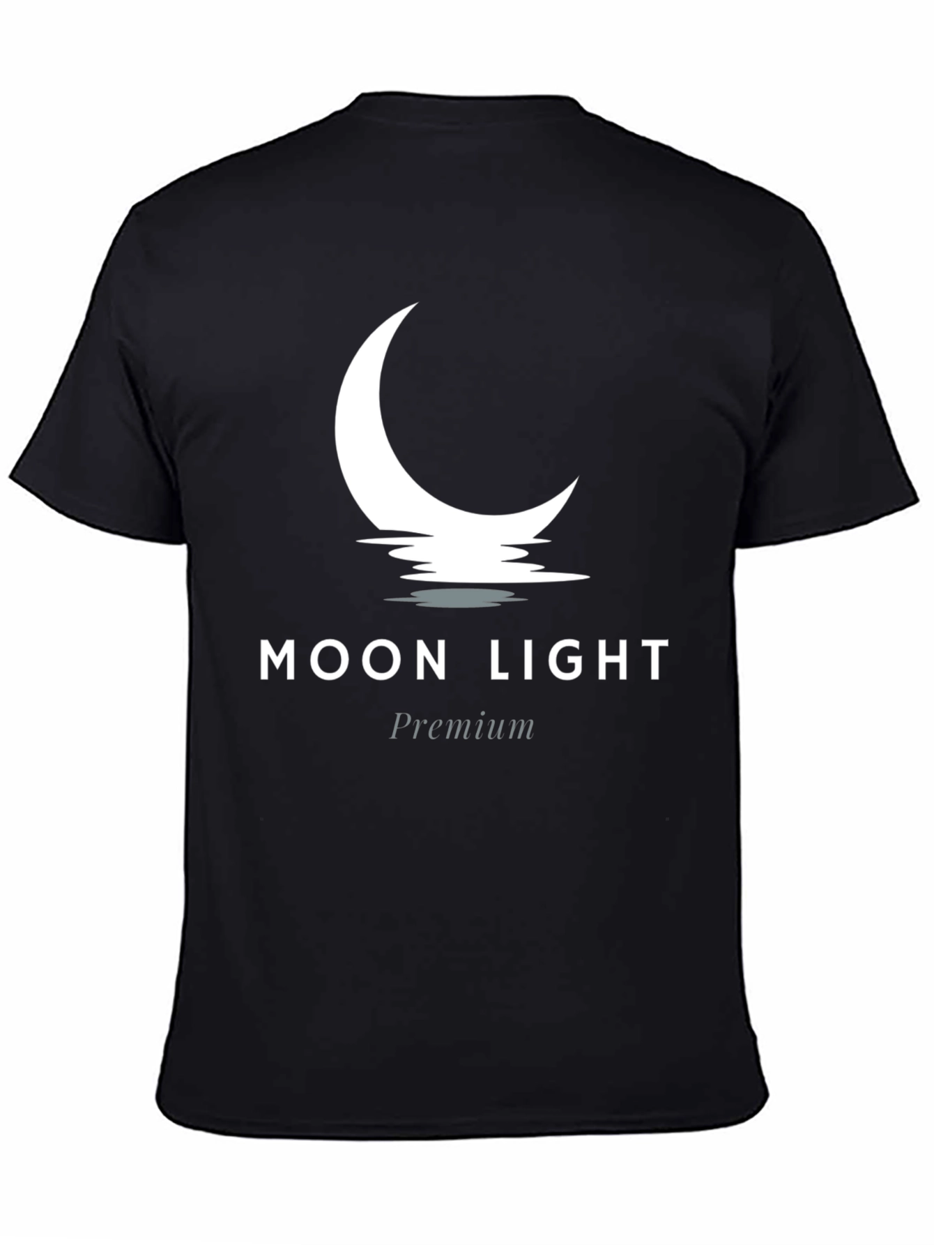 Moon Light Premium Black Graphic Tee
