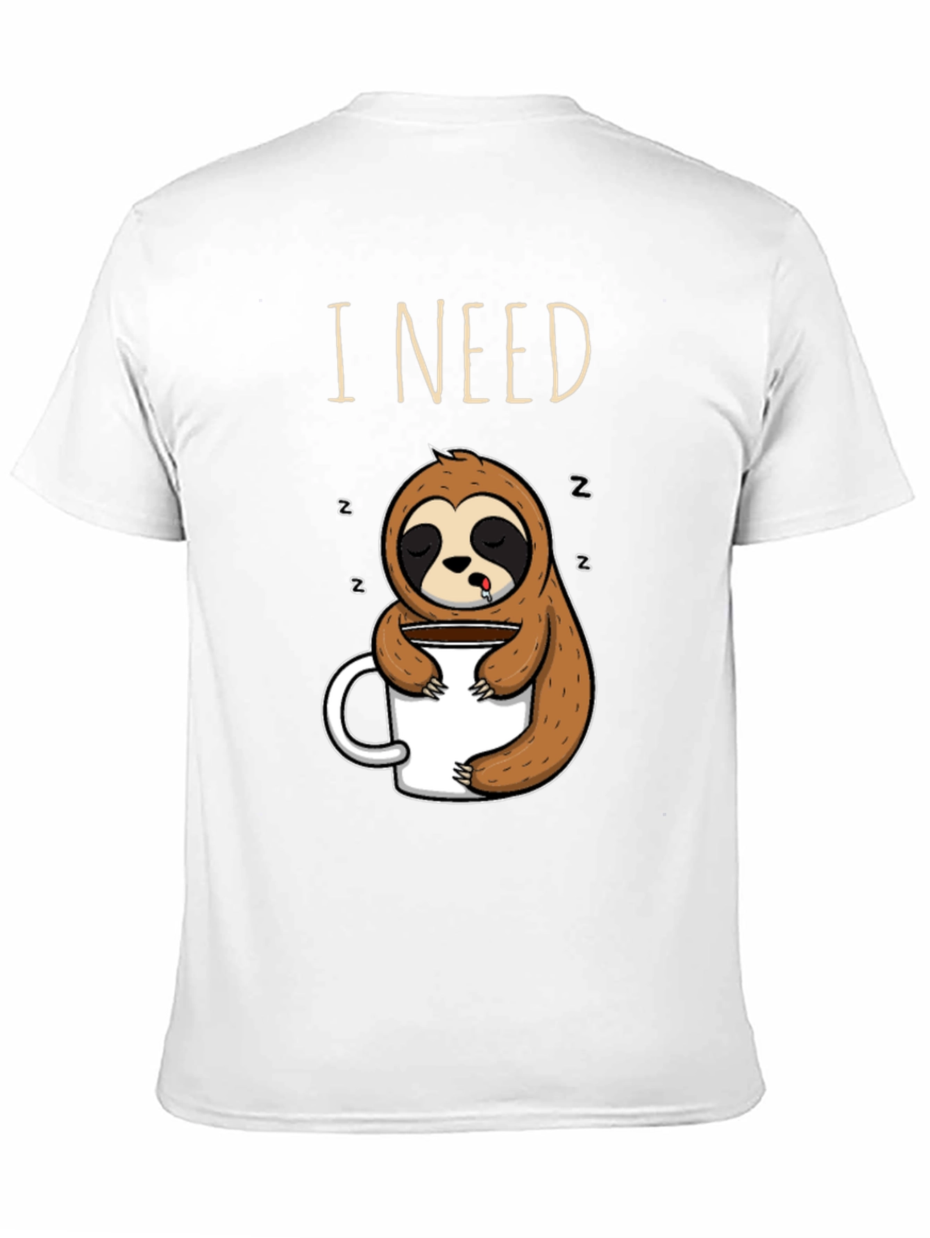 I Need Coffee Sloth T-Shirt
