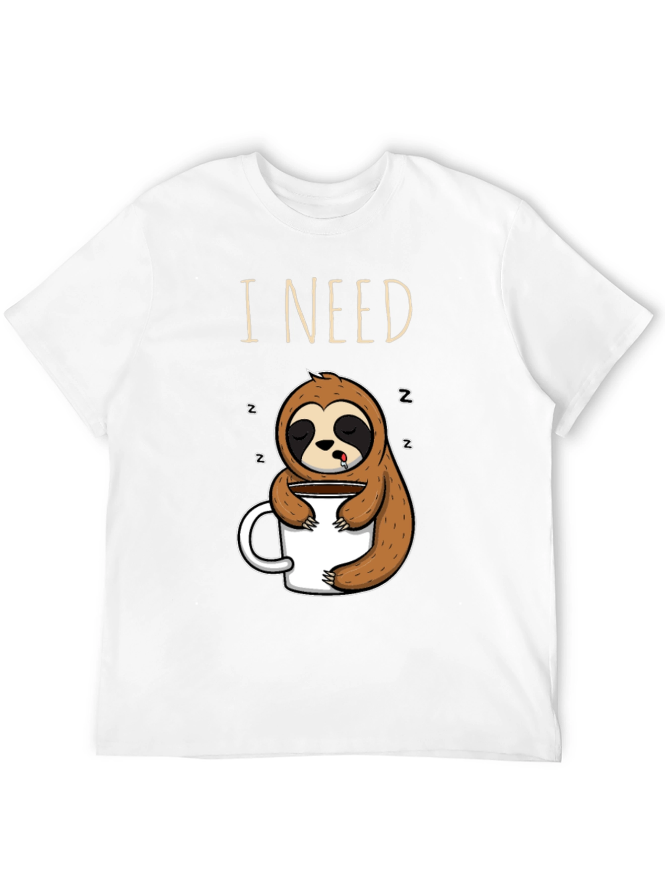 I Need Coffee Sloth T-Shirt
