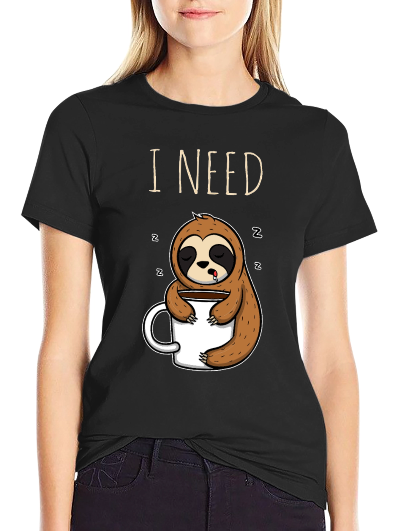 I Need Coffee Sloth T-Shirt