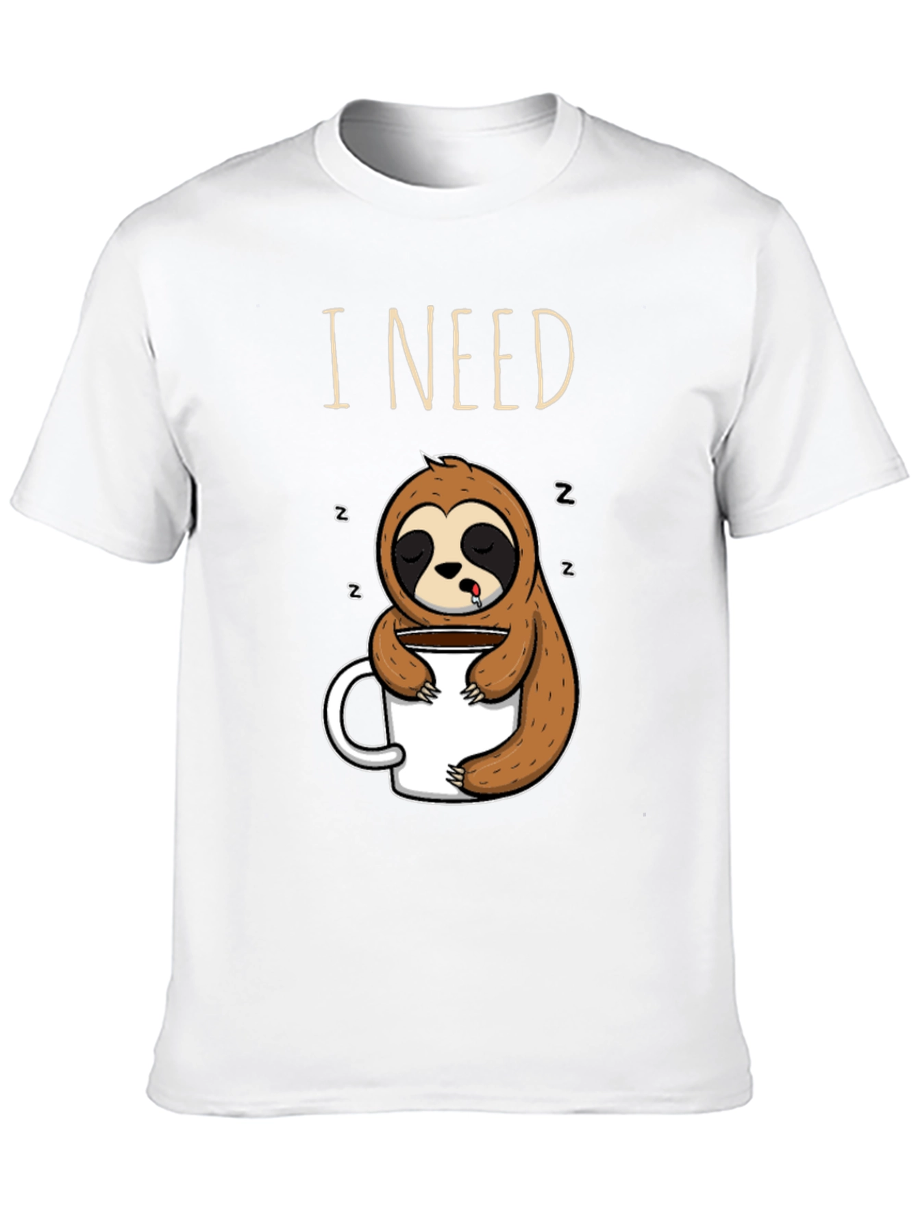I Need Coffee Sloth T-Shirt