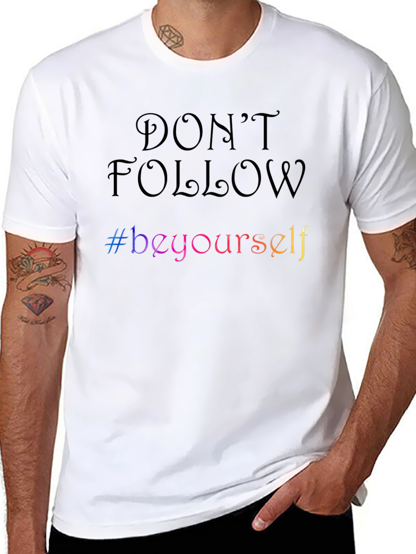 Be Yourself Graphic Tee - Trendy Motivational T-Shirt