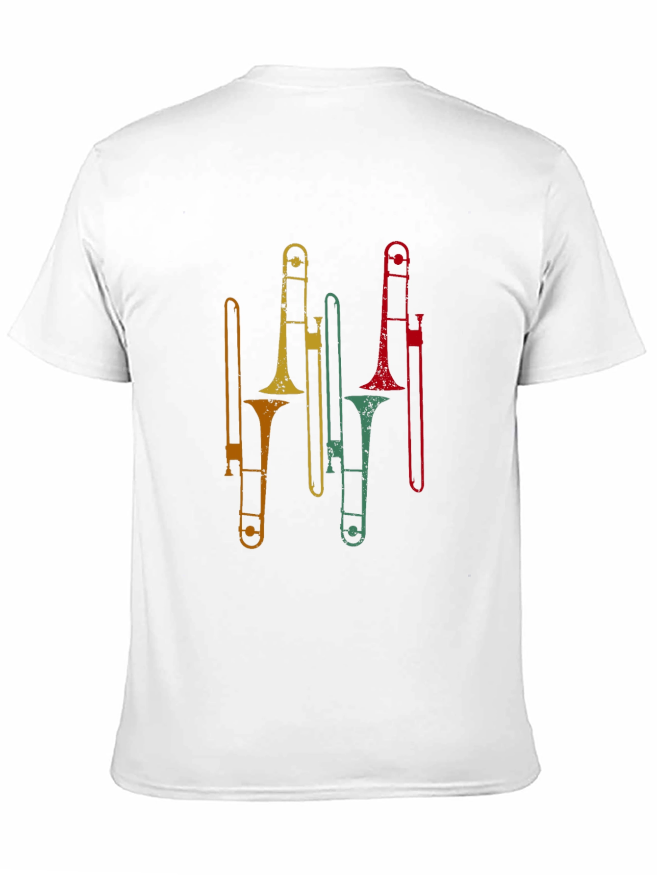 Retro Trombone Graphic Tee - Black