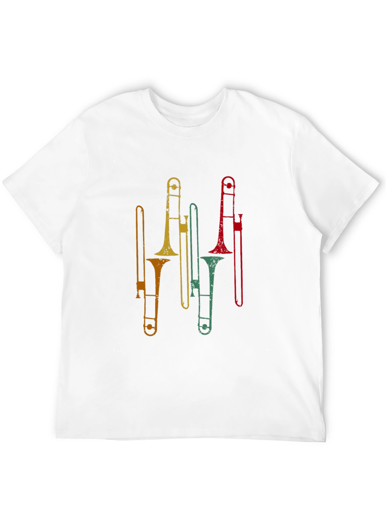 Retro Trombone Graphic Tee - Black