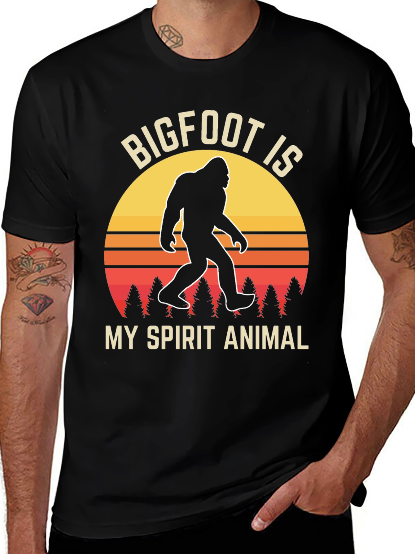 Bigfoot Spirit Animal T-Shirt - Retro Design