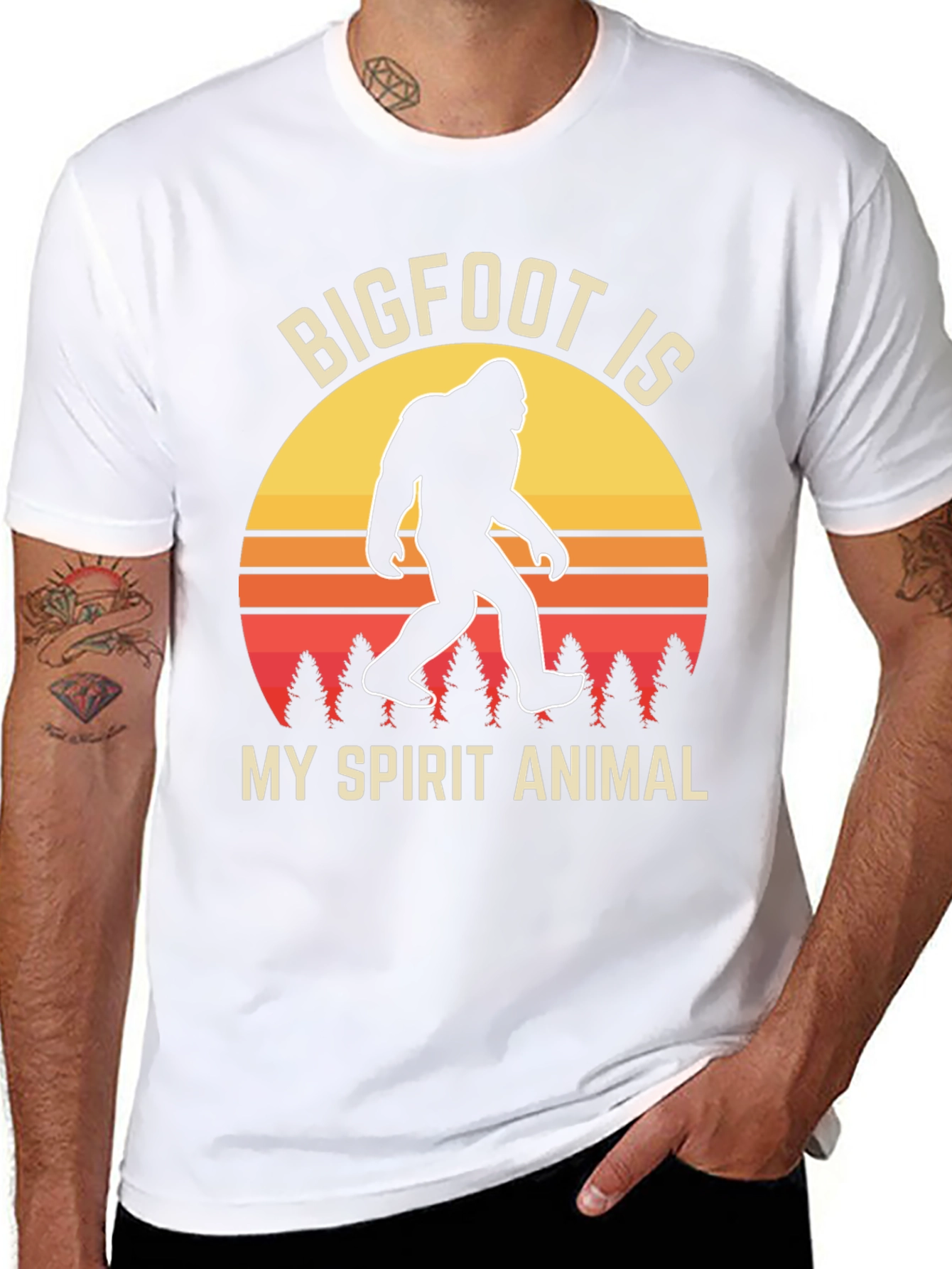 Bigfoot Spirit Animal T-Shirt - Retro Design