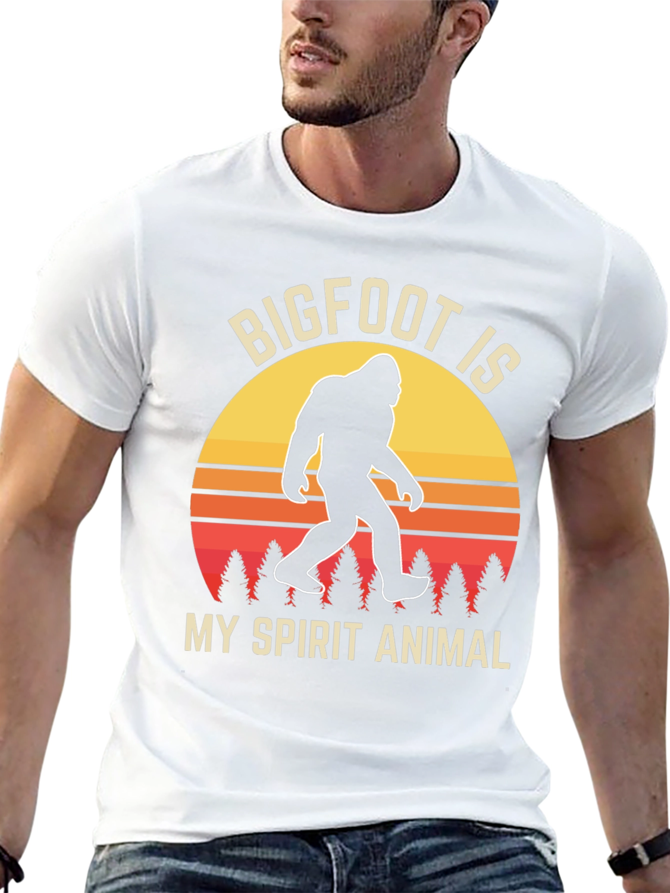 Bigfoot Spirit Animal T-Shirt - Retro Design