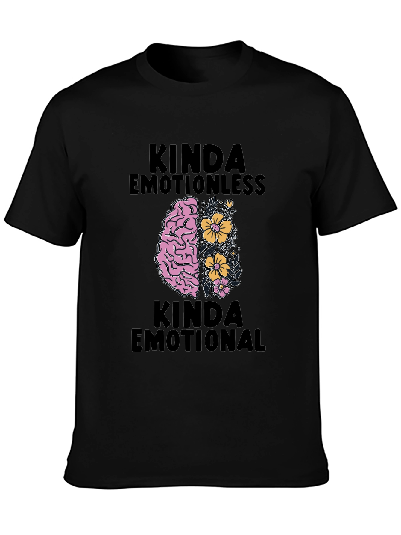 Kinda Emotional Graphic Tee - Black