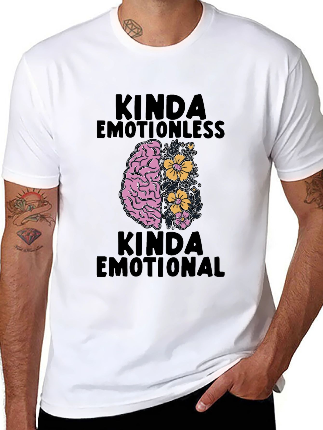 Kinda Emotional Graphic Tee - Black