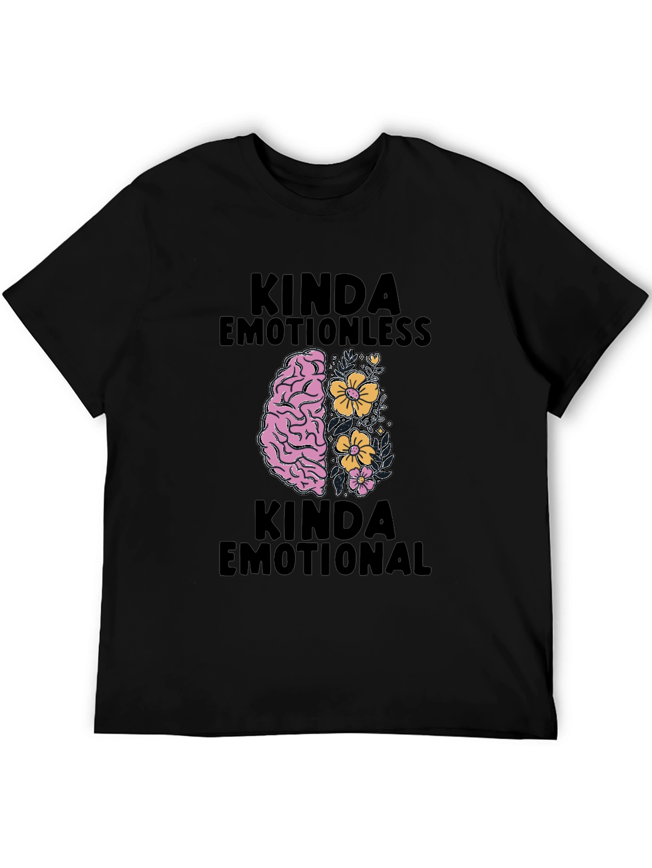 Kinda Emotional Graphic Tee - Black