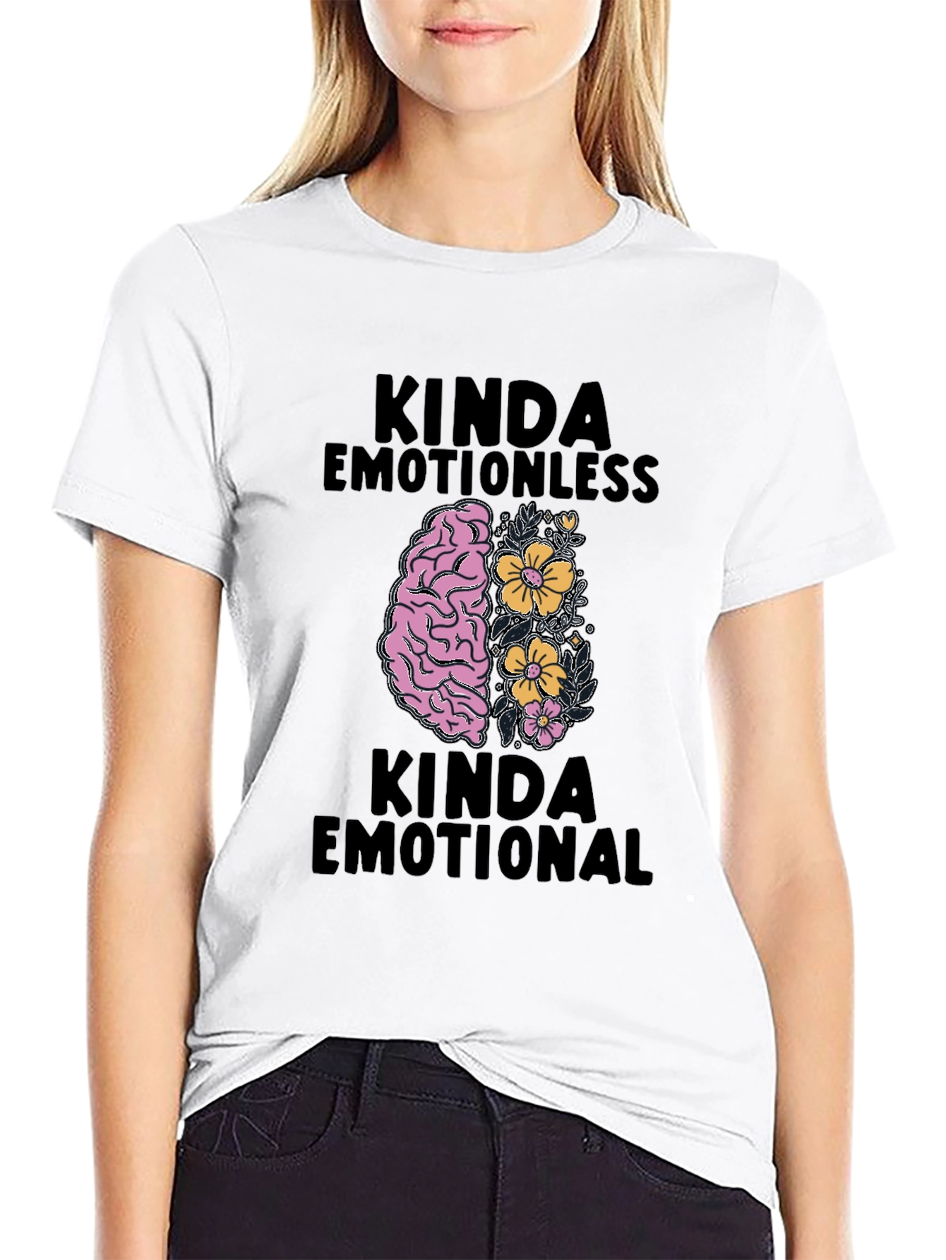 Kinda Emotional Graphic Tee - Black