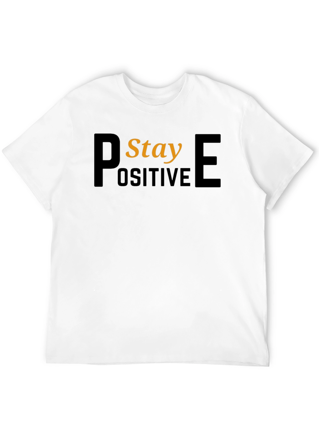 Stay Positive Black Graphic T-Shirt