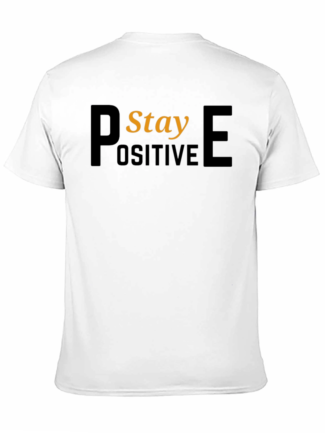 Stay Positive Black Graphic T-Shirt