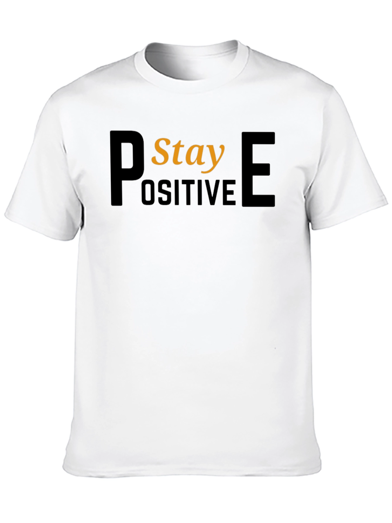 Stay Positive Black Graphic T-Shirt