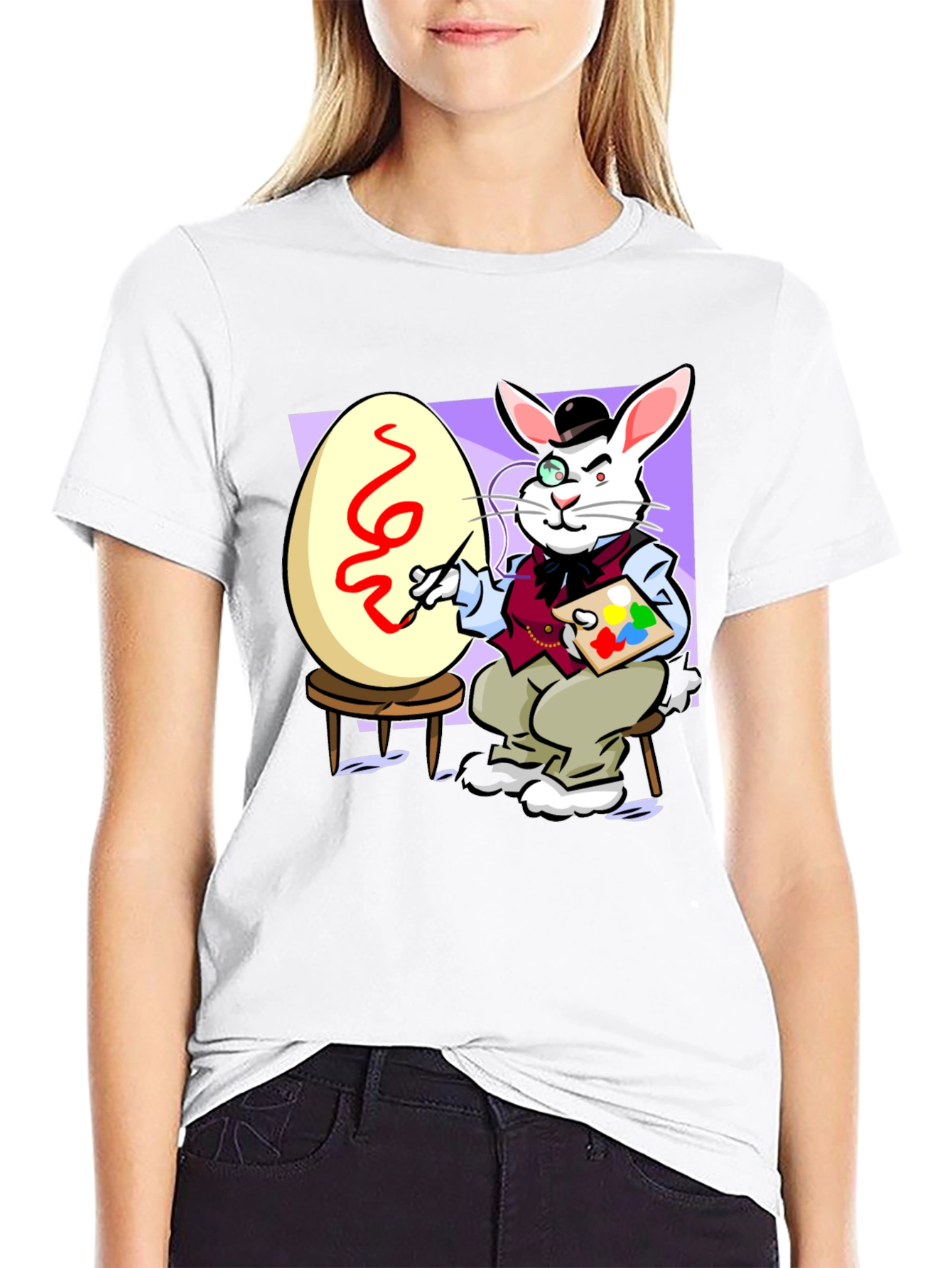 Easter Bunny Artist Novelty T-Shirt