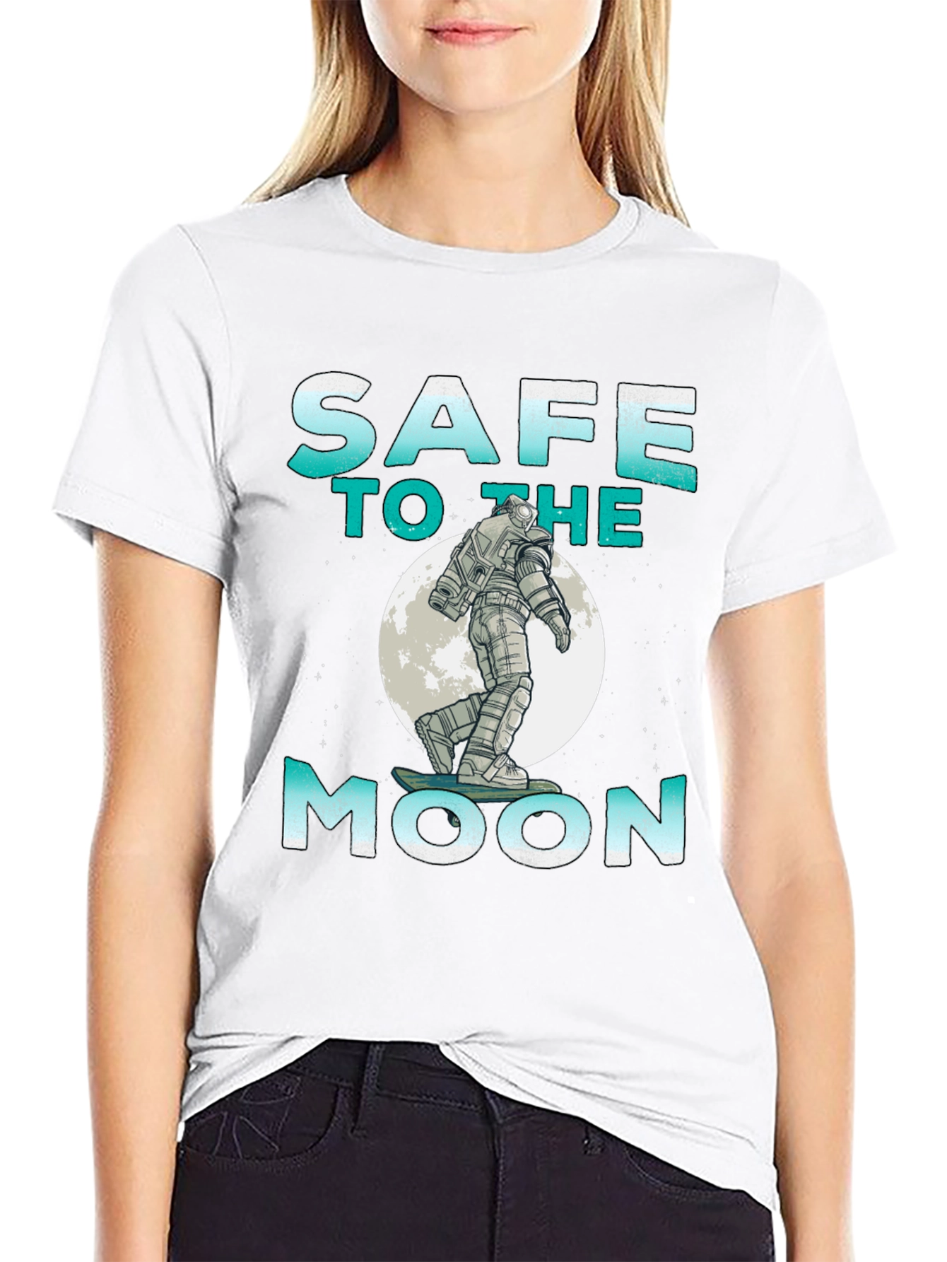 Safe to the Moon Graphic T-Shirt
