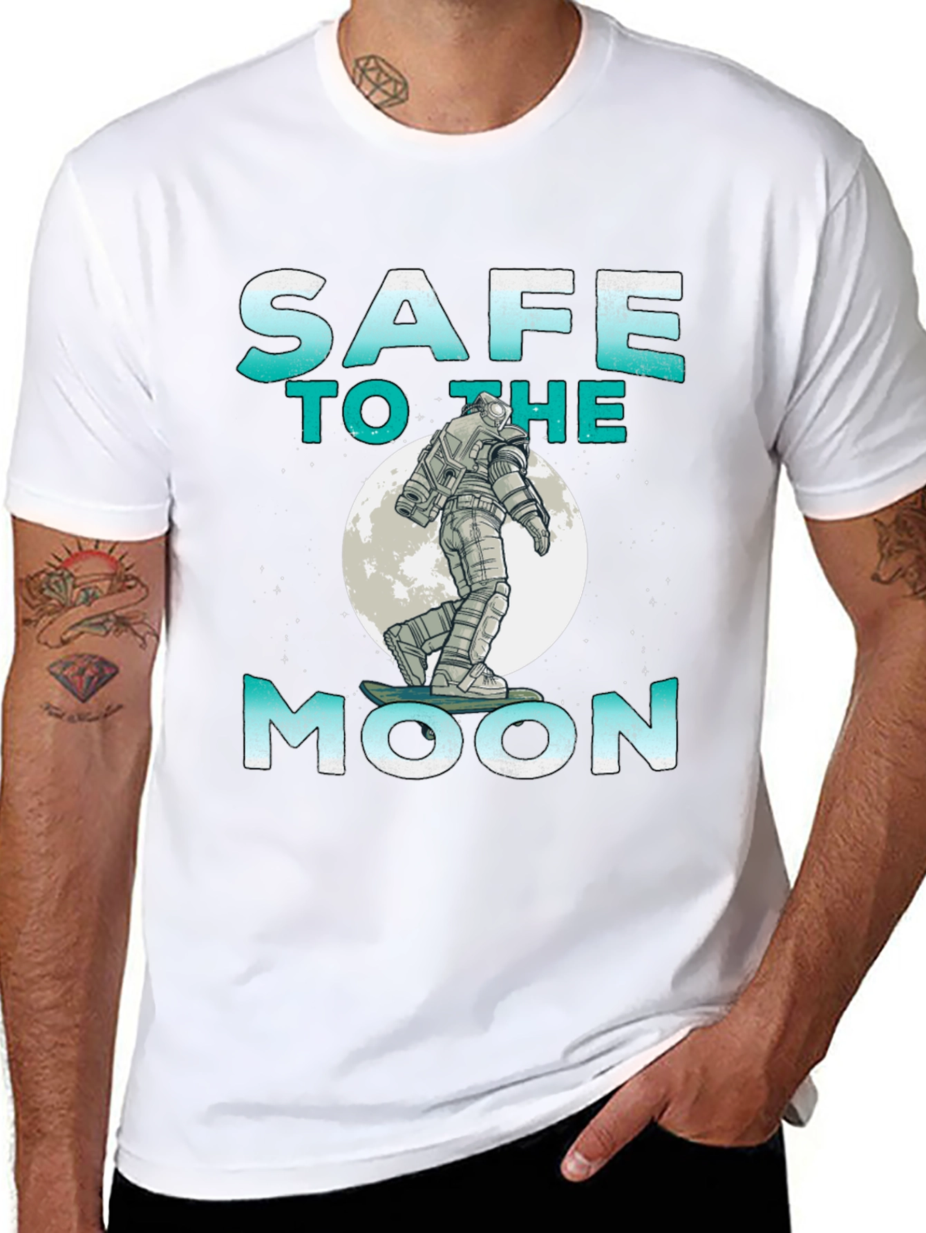Safe to the Moon Graphic T-Shirt