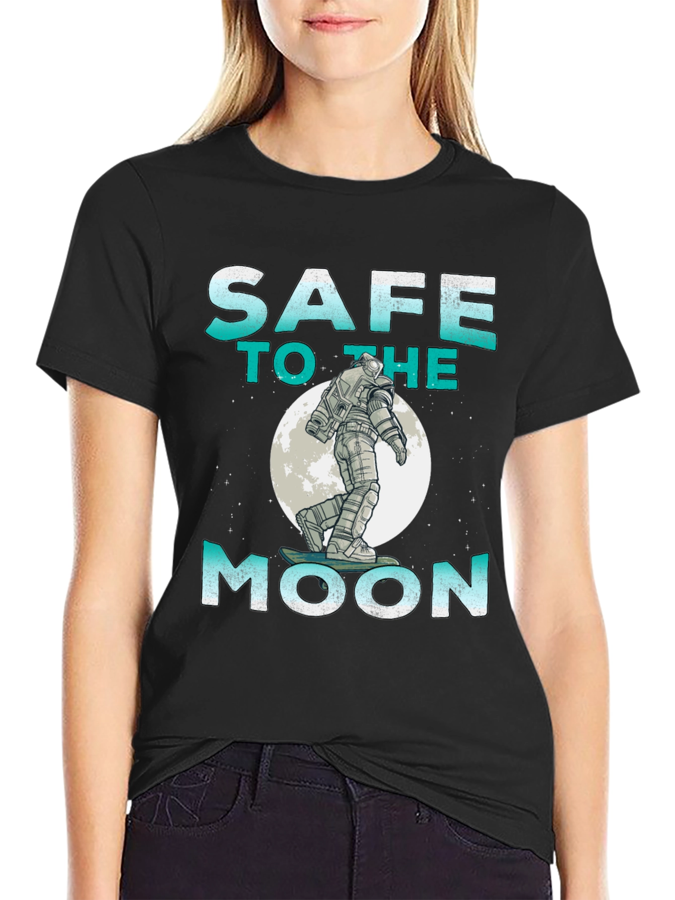 Safe to the Moon Graphic T-Shirt