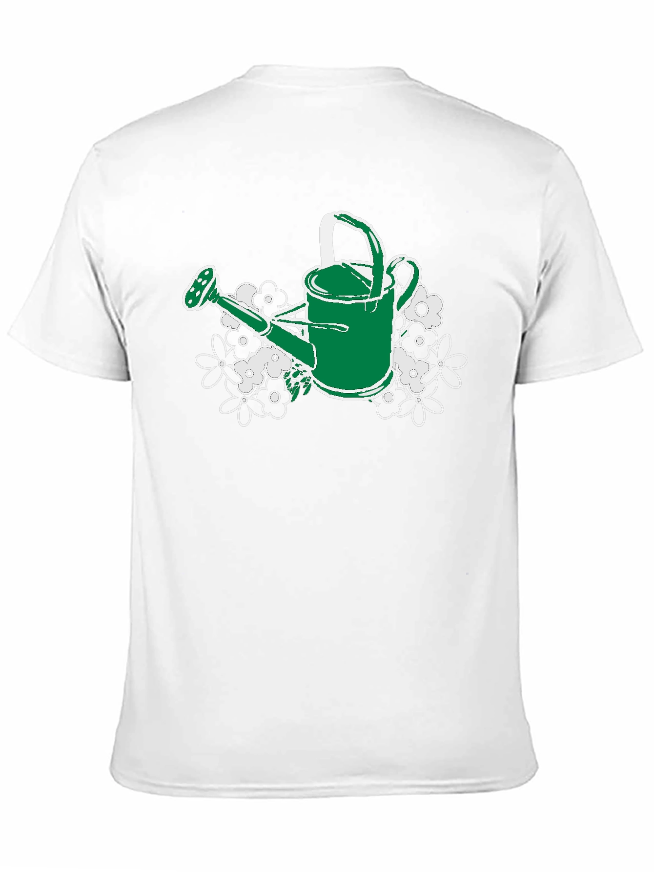Gardening Watering Can T-Shirt - Floral Design
