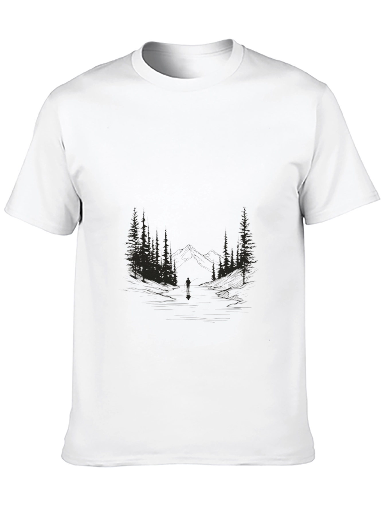 Nature Scene Black T-Shirt