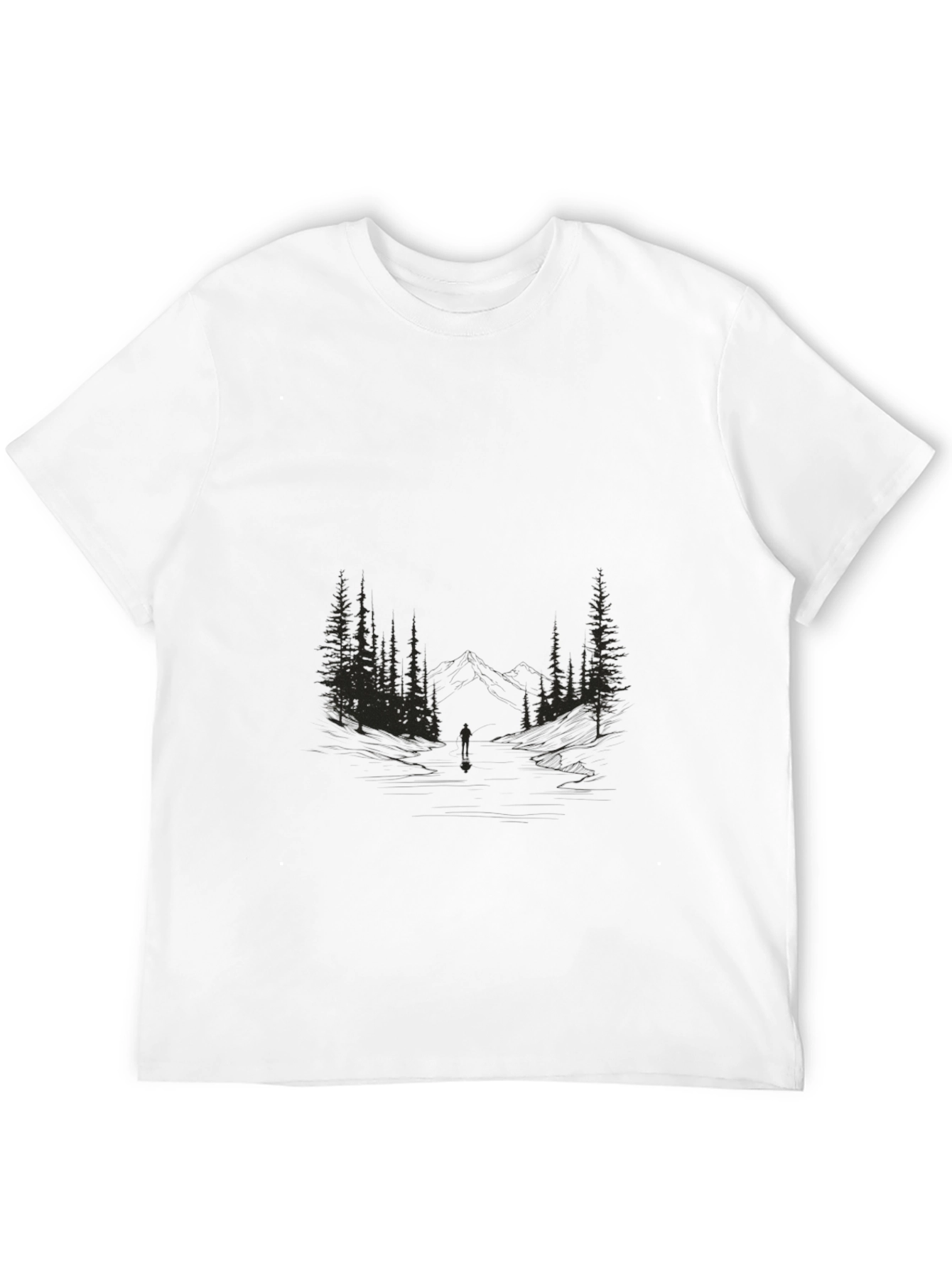 Nature Scene Black T-Shirt