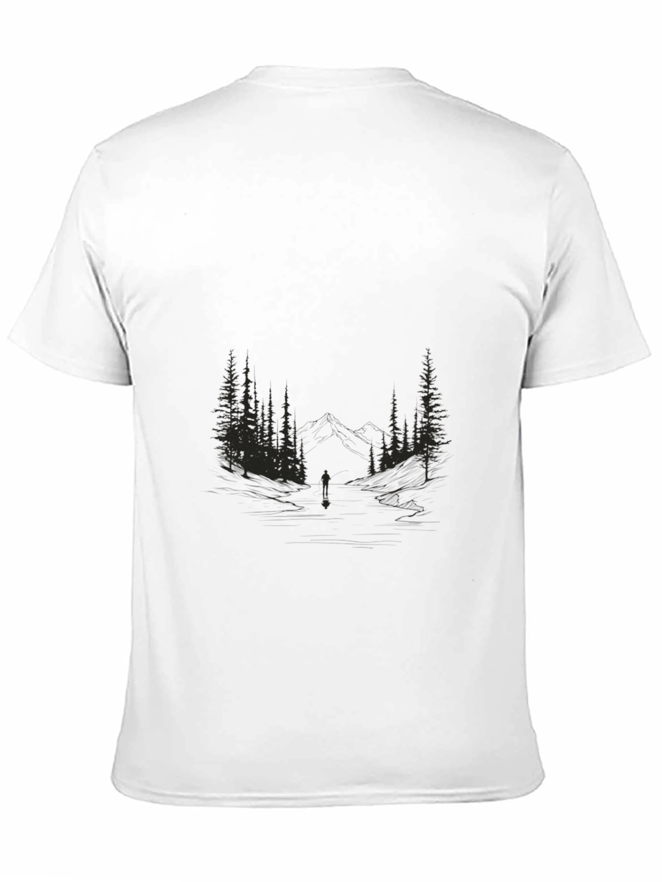 Nature Scene Black T-Shirt