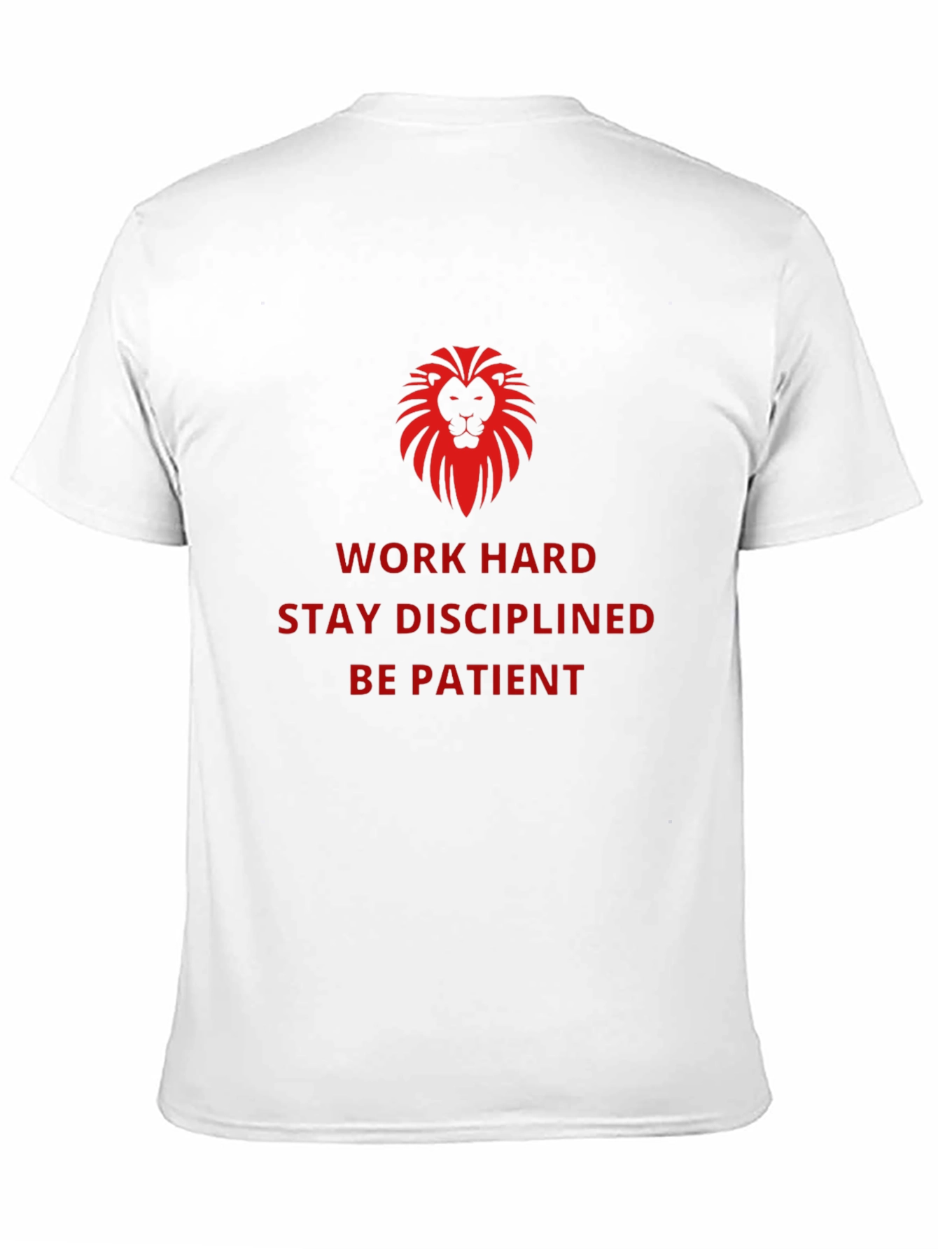 Motivational Lion Graphic Black T-Shirt