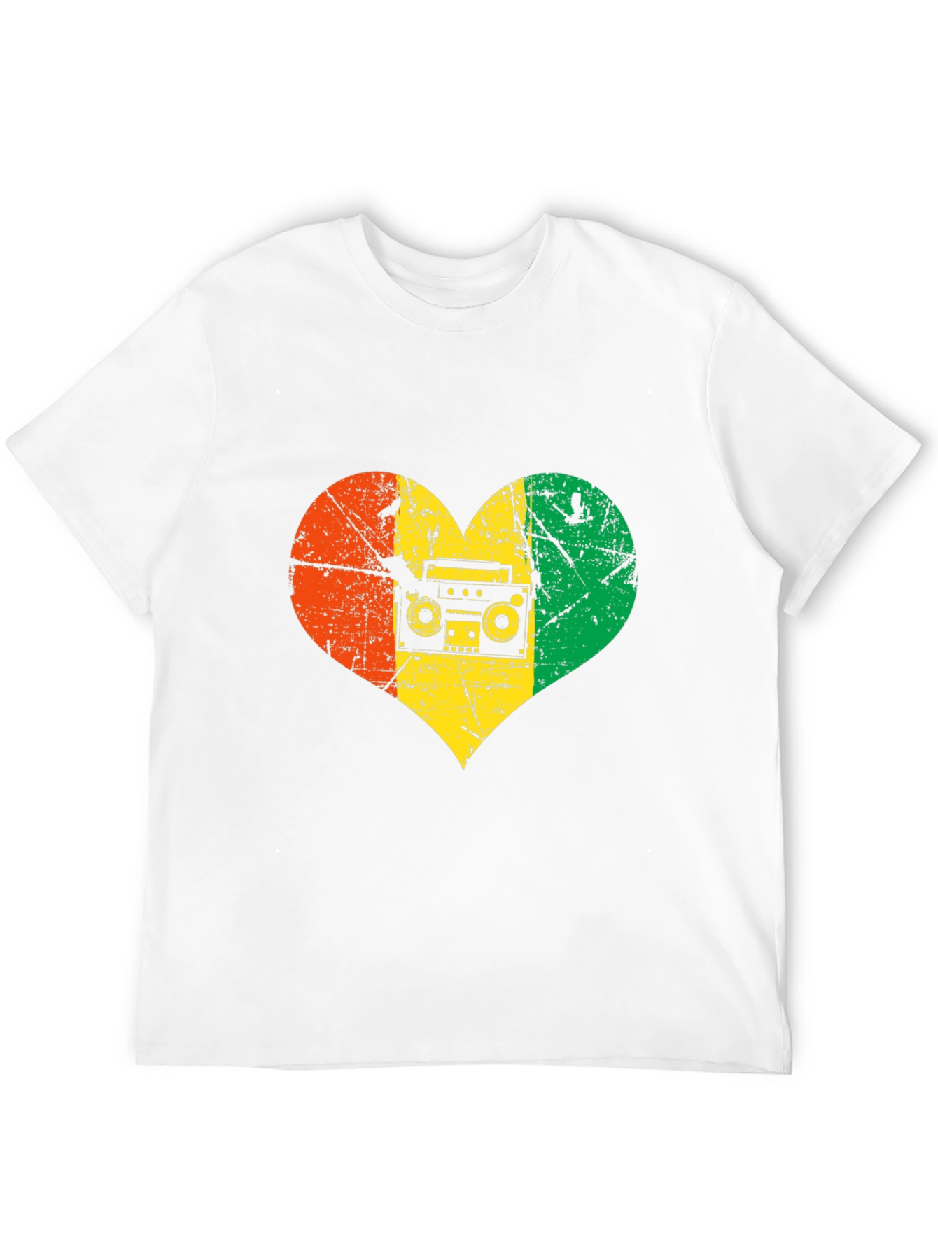 Reggae Heart Boombox Graphic T-Shirt