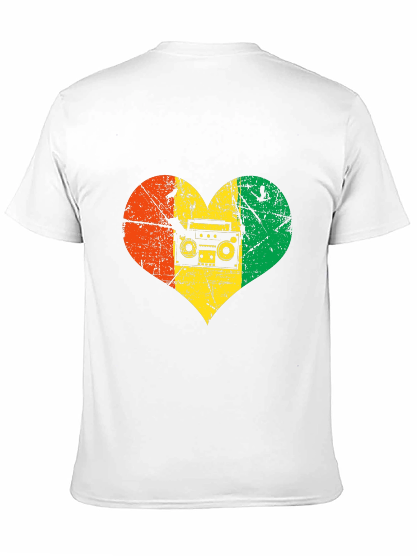 Reggae Heart Boombox Graphic T-Shirt
