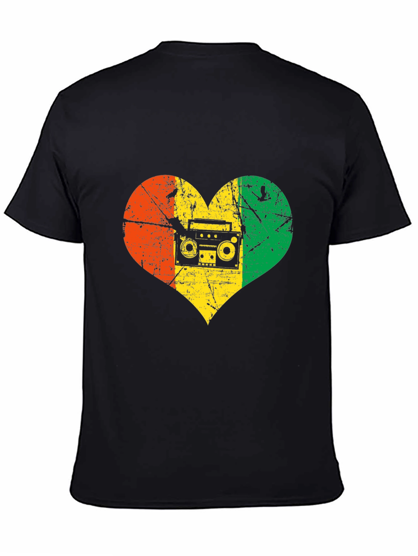 Reggae Heart Boombox Graphic T-Shirt