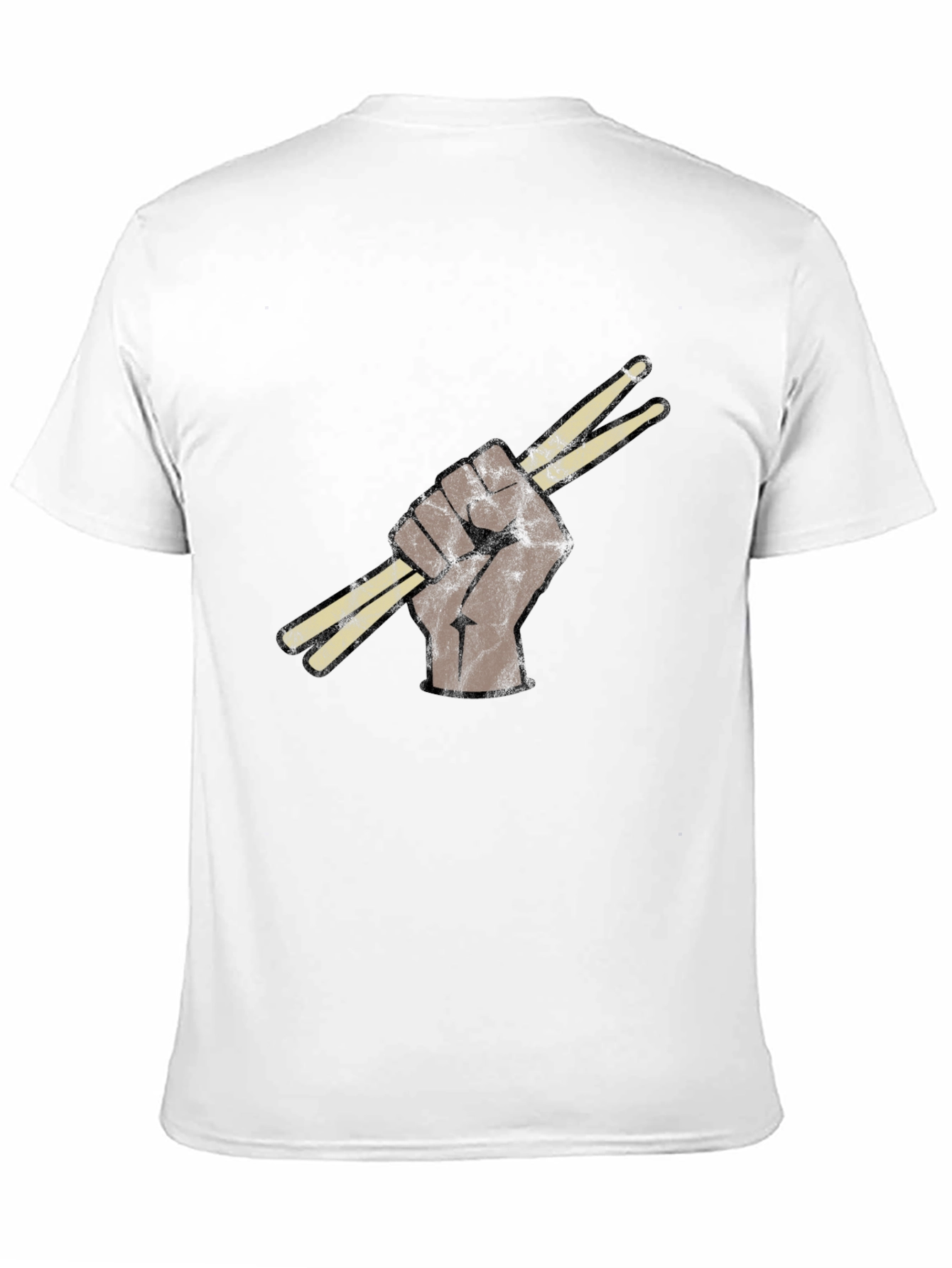 Drummers Fist T-Shirt - Black Crew Neck Tee