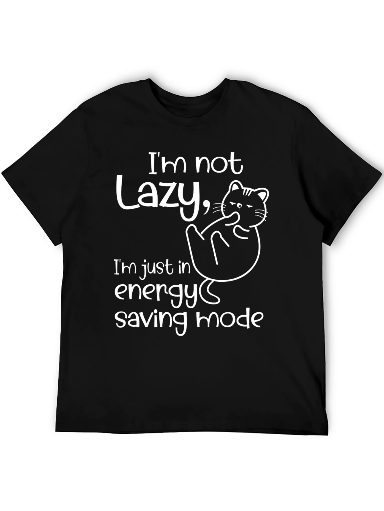 Lazy Cat Energy Saving Mode T-Shirt